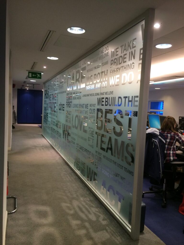 Reverse Cut Frosted Vinyl in London