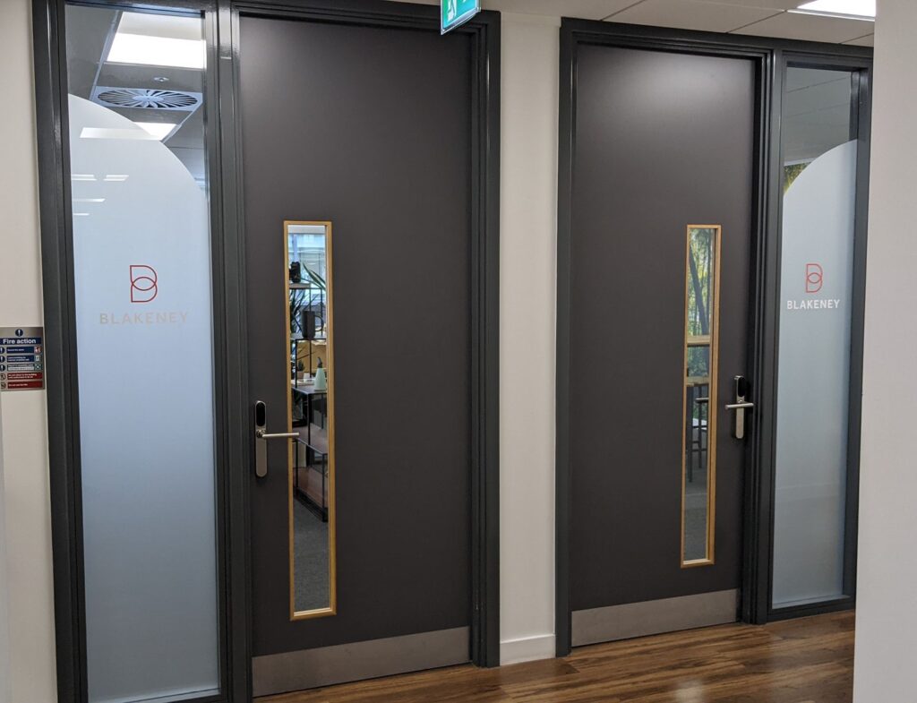Cut to Shape Frosted Vinyl + Cut Orange Vinyl in London