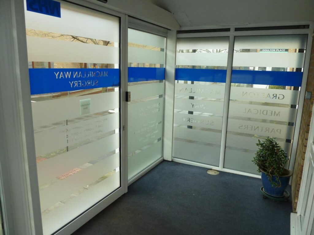 Cut Vinyl & Frosted Privacy Window Vinyl in London