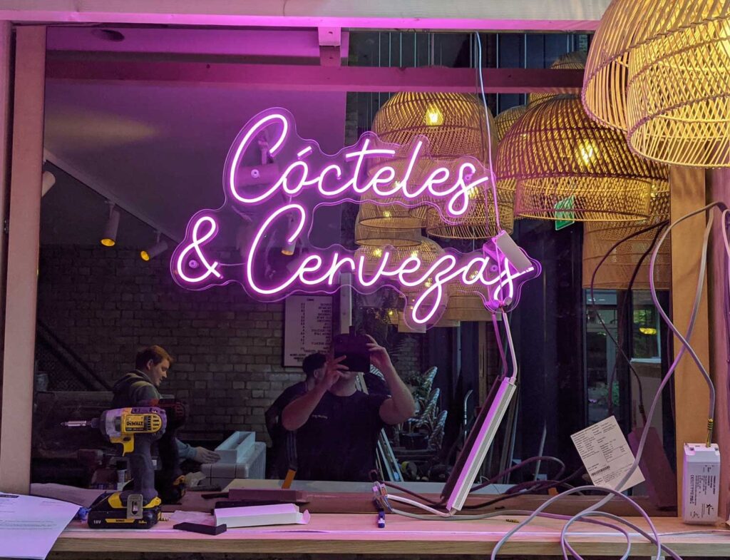 Pink LED Neon in London
