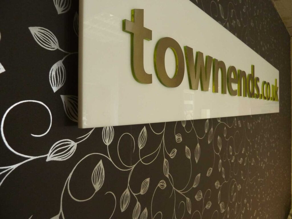 Flat Cut Acrylic & Brushed Stainless Steel Letters in London