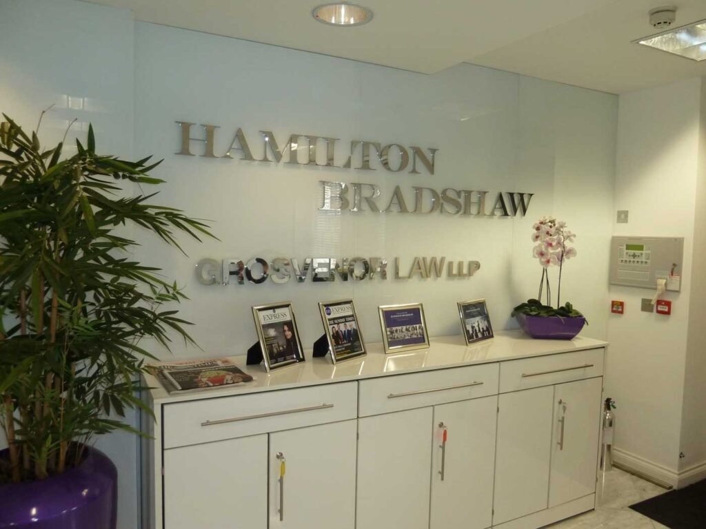 Built-Up Polished Stainless Steel Letters in London