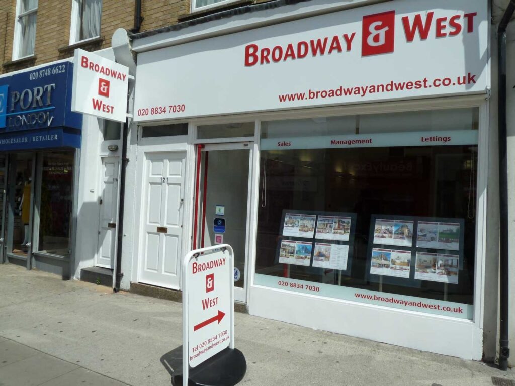 Flat Cut Acrylic Letters on Aluminium Tray in London