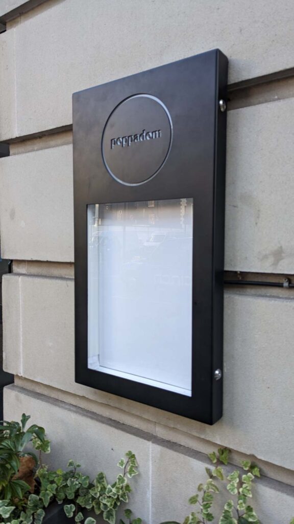 INTERNALLY ILLUMINATED LOCKABLE LIGHTBOX in London