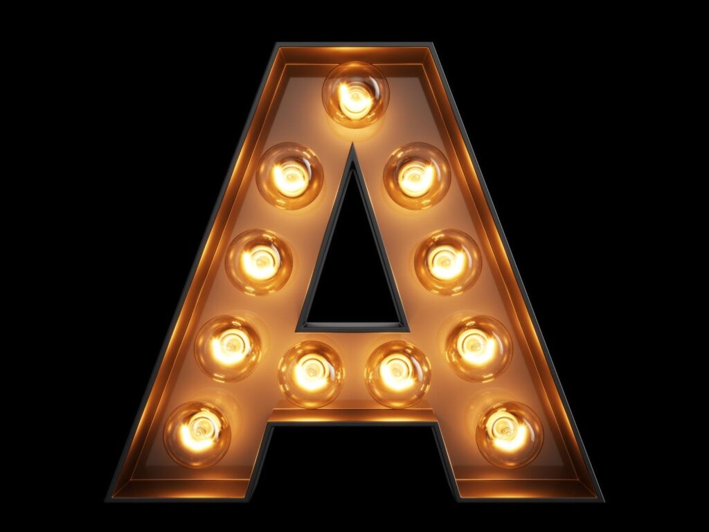 Marquee Light Bulb Illuminated Letter in London