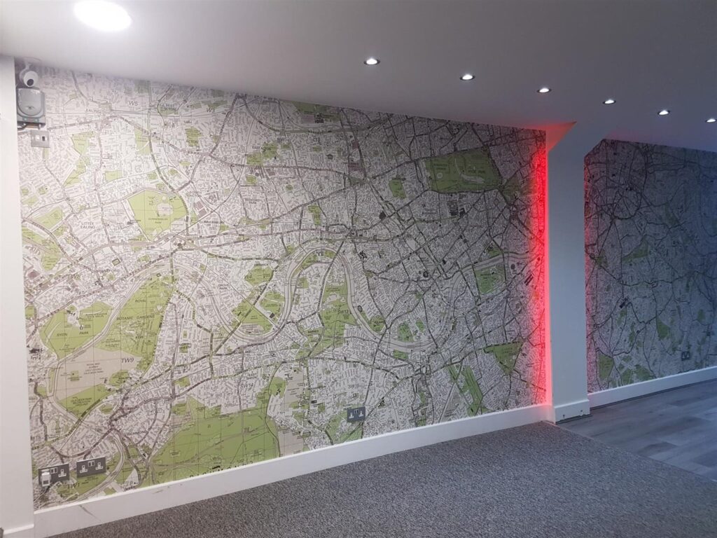 Map Full Colour Wallpaper in London